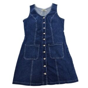 Luvamia Denim Button Front Sleeveless Dress Medium NWT Size Medium